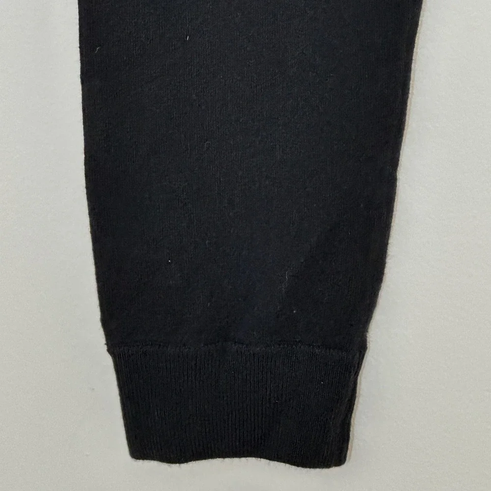 GAP Womens Pants M Black Merino Wool Blend Knit Joggers Warm Cozy Soft Girl Lux